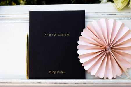 Album na zdjęcia Beautiful stories, 20x24,5cm, czarny, 22 kartki