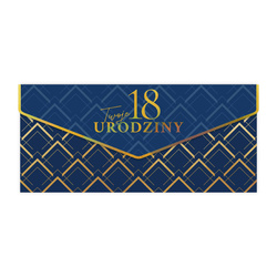 KOPERTA URODZINOWA 18 URODZINY GRANATOWA