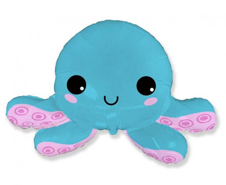 Balon foliowy 63x79 cm Szczęśliwa ośmiornica ośmiorniczka urodziny 