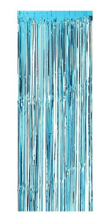 KURTYNA 90 cm x 250 cm NIEBIESKA