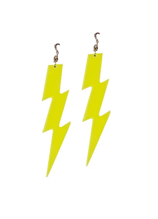 KOLCZYKI DISCO PIORUN ŻÓŁTE