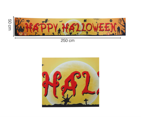 BANER NAPIS "HAPPY HALLOWEEN" 50 X 250 CM