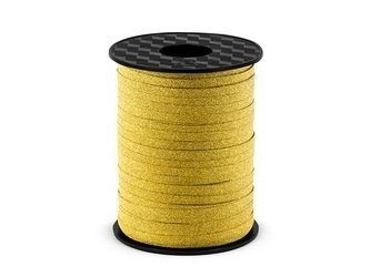 WSTĄŻKA BROKATOWA ZŁOTA 5mm/225m