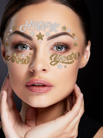 SAMOPRZYLEPNA BIŻUTERIA NA TWARZ HAPPY NEW YEAR
