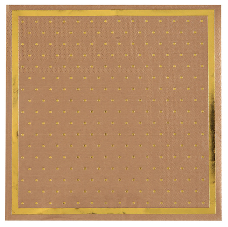 SERWETKI PAPIEROWE ZŁOTE KROPKI KRAFT 33X33 CM 20 SZT