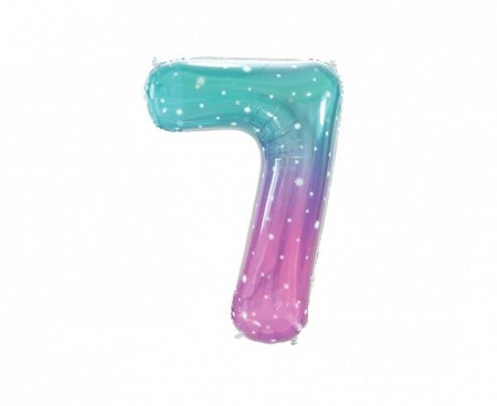 BALON FOLIOWY CYFRA 7 KOSMOS 78 CM