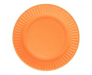 TALERZYKI PAPIEROWE POMARAŃCZOWE 18 CM 6 SZT.