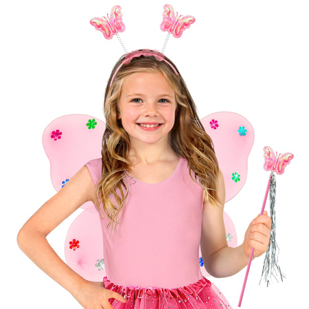 ZESTAW MOTYLKA RÓŻOWY 3 ELEMENTY