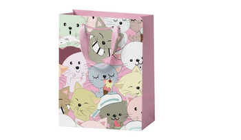 TOREBKA PREZENTOWA KOTKI BROKATOWA 26 X 32 X 10 CM