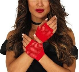 RĘKAWICZKI SIATKA CZERWONE