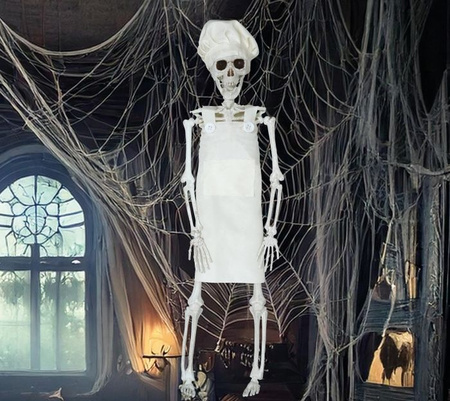 DEKORACJA SZKIELET KUCHARZ 40 CM