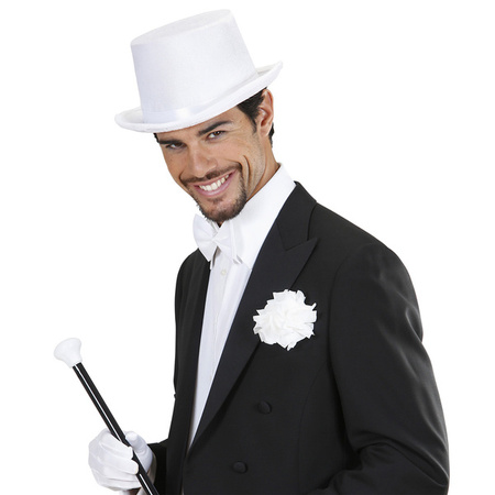 KAPELUSZ CYLINDER BIAŁY