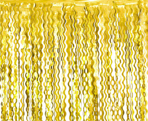 KURTYNA SPIRALE METALICZNA ZŁOTA 100 X 200 CM
