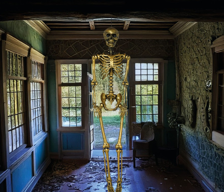 SZKIELET ZŁOTY 90 CM 