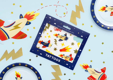 TATUAŻE ZMYWALNE SAMOLOTY 11 SZT.