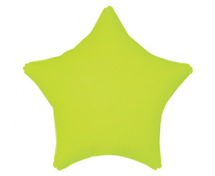 BALON FOLIOWY GWIAZDA NEONOWY ŻÓŁTY 48 CM