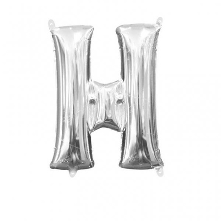 BALON FOLIOWY 25cm x 33cm LITERA H + SŁOMKA