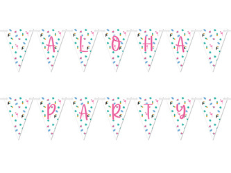 BANER FLAGI ALOHA PARTY 500 CM
