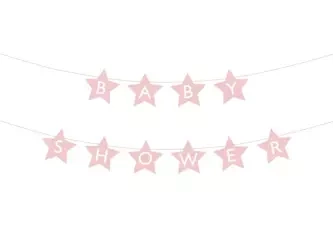 BANER BABY SHOWER JASNORÓŻOWY 290 CM