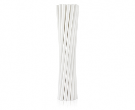 SŁOMKI PAPIEROWE BIAŁE 12 SZT.