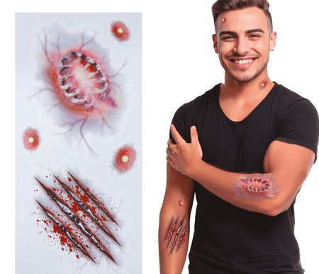 TATTOO ADHESIVES BITE WOUNDS, 30X14 CMS