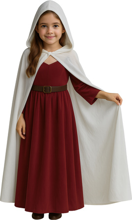 BIAŁA PELERYNA DZIECIĘCA