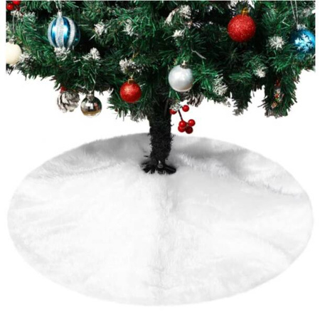 DYWANIK POD CHOINKĘ BIAŁY 90 CM