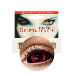 SOCZEWKI PÓŁROCZNE SCLERA RED DEMON 22MM