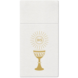 SERWETKI KIESZONKI AIRLAID KOMUNIA KIELICH 40 X 40 CM 25 SZT.