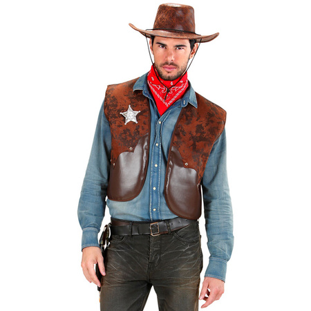 KAMIZELKA KOWBOJA BRĄZOWA
