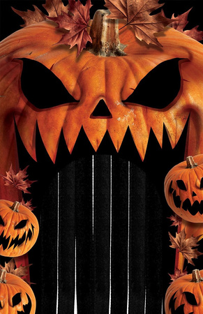 KURTYNA NA DRZWI DYNIE HALLOWEEN 145 X 240 CM