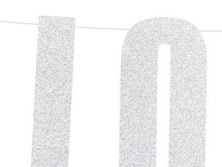 BANER LOVE SREBRNY 21 X 55 cm