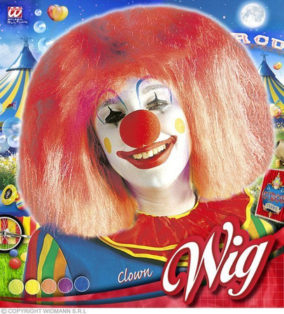 PERUKA AFRO KLAUN NEONOWA FIOLETOWA