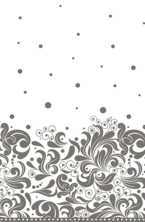 OBRUS PAPIEROWY SREBRNY ORNAMENT 120 X 180 CM