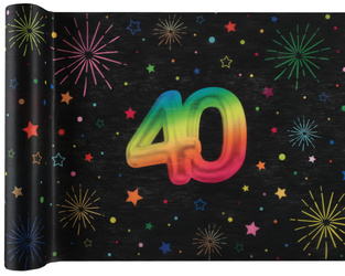 BIEŻNIK WŁÓKNINOWY FIESTA 40 URODZINY 30 X 300 CM