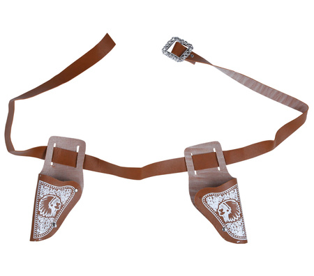 DWIE KABURY Z PISTOLETAMI NA PASKU 20 CM