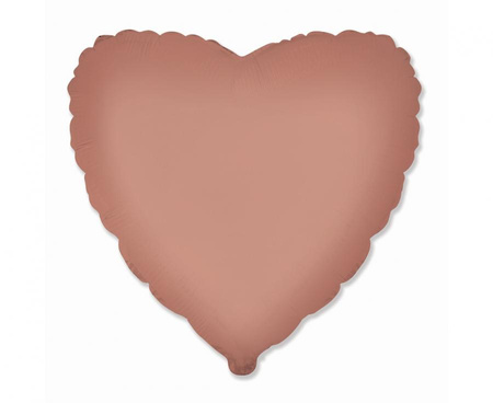 Balon foliowy 18 cali 46 cm serce różowe (matowe Vintage Rose) serduszko