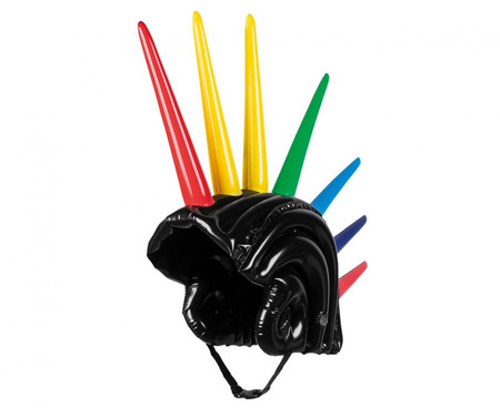 Nadmuchiwany kask z kolcami kolorowe kolce dmuchany