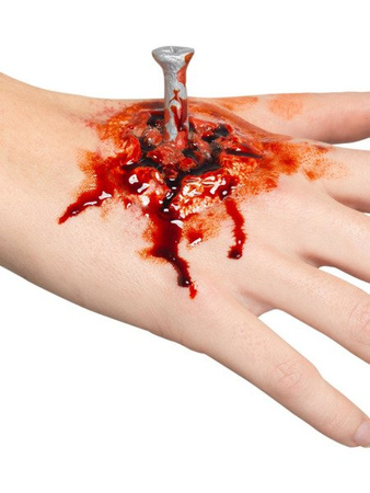 Rana gwóźdź w dłoni, Halloween, charakteryzacja