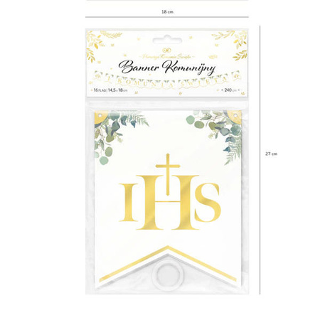 BANER GIRLANDA I KOMUNIA ŚWIĘTA EUKALIPTUS
