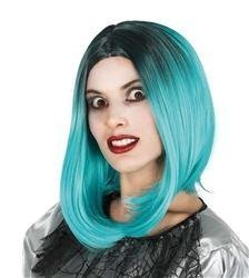 PERUKA TURKUSOWO-GRANATOWA