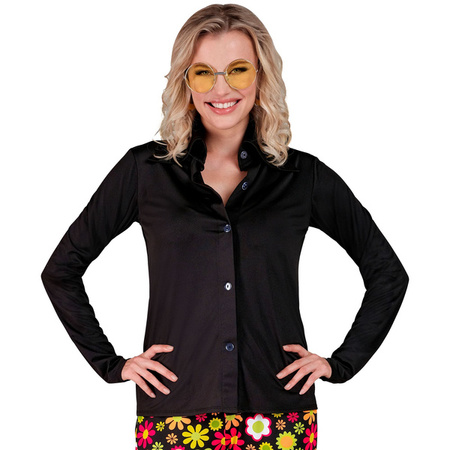 STRÓJ KOSZULA DAMSKA CZARNA LATA 70