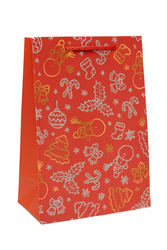 TOREBKA PRZENTOWA CZERWONA ŚWIĄTECZNA 26 X 32 X 10 CM