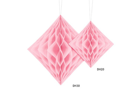 Diament bibułowy, jasny różowy, 30cm (1 karton / 50 op.)