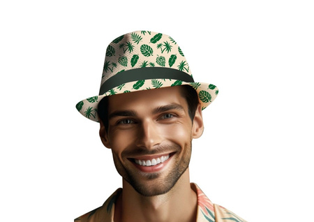 KAPELUSZ FEDORA ZIELONY HAWAJE