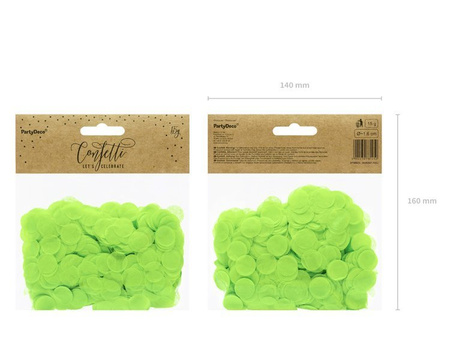 Konfetti Kółka, zielone jabłuszko, 15g (1 karton / 50 op.)