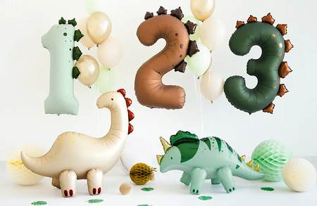 BALON FOLIOWY CYFRA 1 DINOZAUR 92 CM