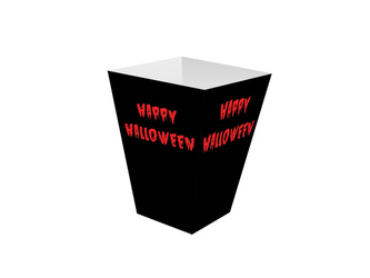 PUDEŁKA NA POPCORN KRWAWE HALLOWEEN 6 SZT