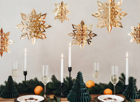 ZAWIESZKI DEKORACYJNE ŚNIEŻYNKI MIX 6 SZT