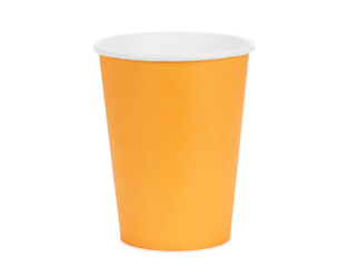 KUBECZKI PAPIEROWE JASNY POMARAŃCZOWY 250 ML 6 SZT